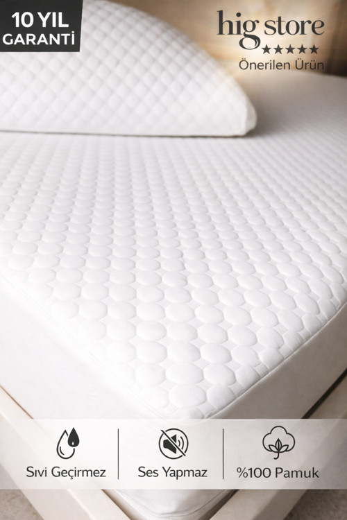 Desert Touch Fitted %100 Pamuk Su Sıvı Geçirmez Yatak Koruyucu Alez Tek-Çift Battal Yastık Boy