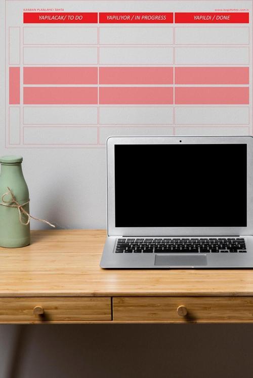 Akıllı Kağıt Planlayıcı - Kanban Tekniği Planlayıcı, Not Belge Fotoğraf Tutucu Özellikli Pano