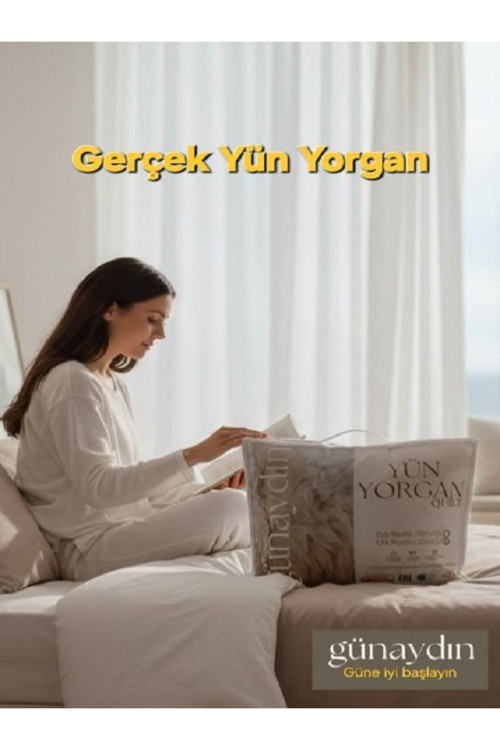 Yün Yorgan ,Günaydın Yün Yorgan , Organik , Wool Quilt , 1.Kalite , Uzun Ömürlü ,Sağlıklı , Lüx, Tek