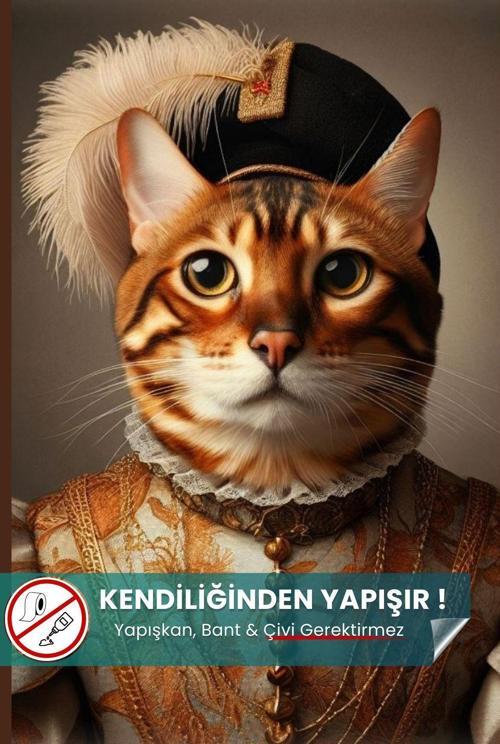 Bengal Kedisi Posteri, Yapışkansız Tutunan Akıllı Kağıt, Premium Baskı Poster (Yapay Zeka Tasarım)