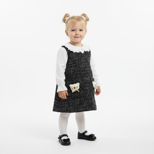 Gömlekli Kız Çocuk Jile Elbise