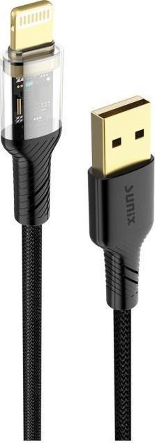 3.4A Lightning Şarj ve Data Kablosu Siyah SC-86