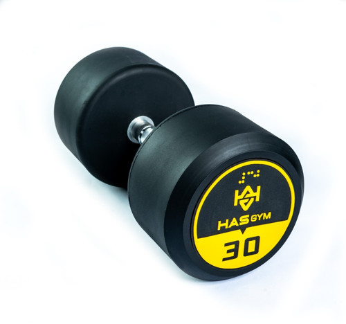 HASGYM 30 KG Kauçuk Kaplı Profesyonel Olimpik DUMBBELL ( Dambıl )