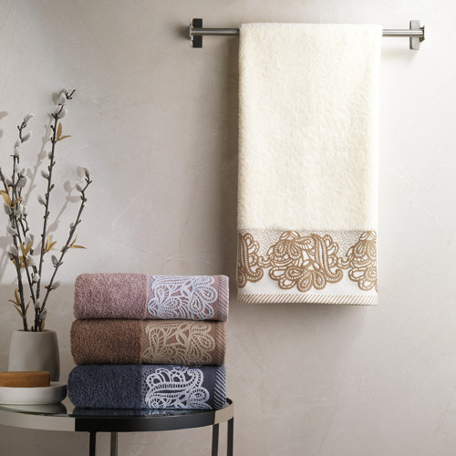 Home Lace Havlu 50x90 Cm 1 Parça-Krem