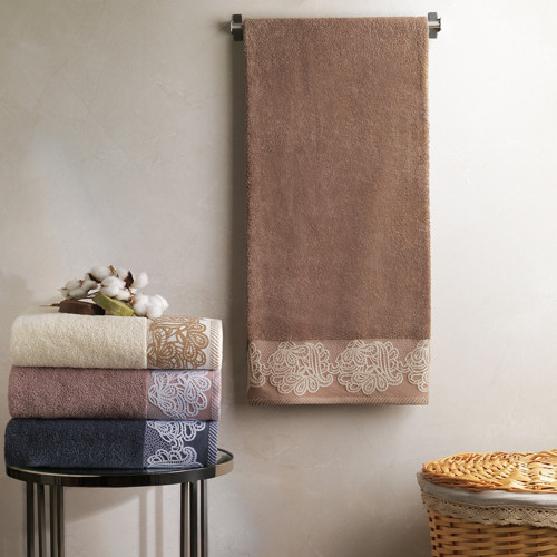 Home Lace Havlu 70x140 Cm 1 Parça-Kahverengi