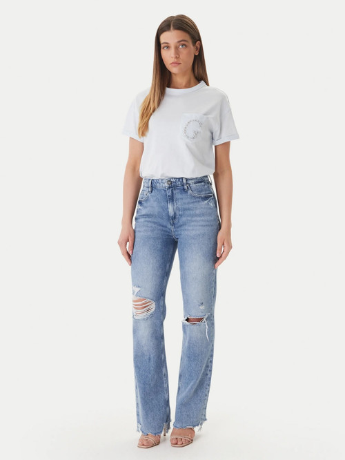 W6GI17K3037 Ss Cn Pocket G Logo Kadın Tişört