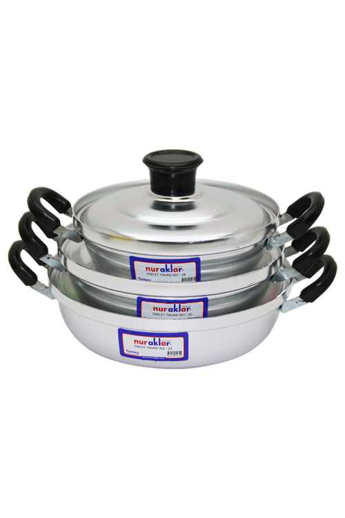 3LÜ ALÜMİNYUM OMLET SET NO-18-20-22 01749
