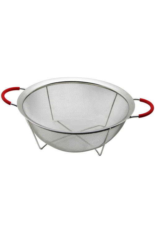 28CM TEL SEPET METAL SÜZGEÇ SİLİKON KILIFLI KULP METAL ÇERÇEVE - AYAK 01394