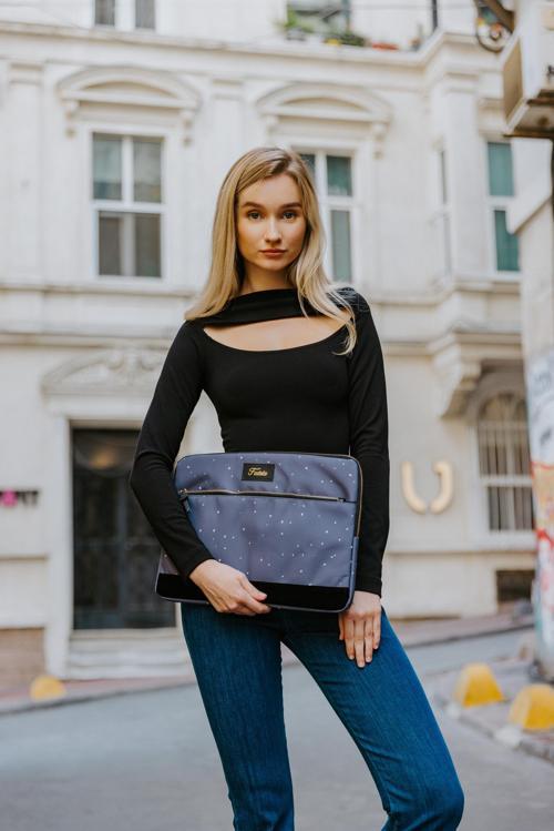13-14 Inch Dark Blue Paints Macbook- Laptop Bag