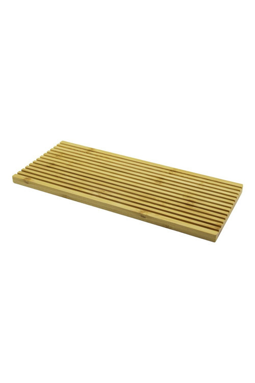 DİKDÖRTGEN ÇİFT TARAFLI=DÜZ - DALGALI OYUK KANALLI AHŞAP BAMBU SUNUM TEPSİ 17X39X1.5CM GO-53-vice 01