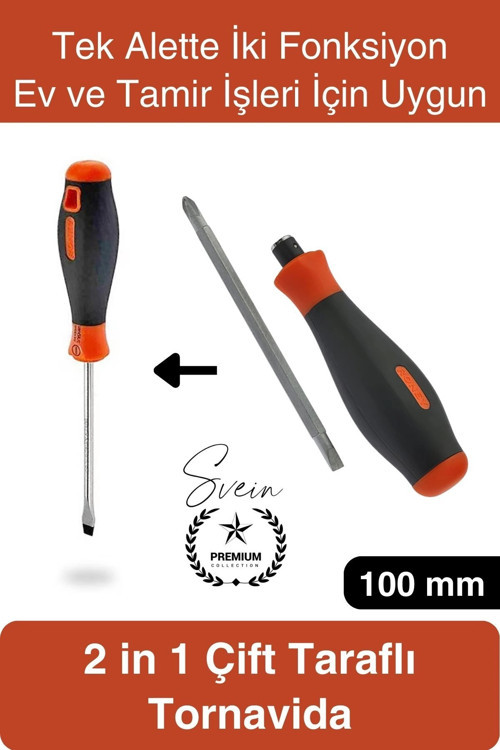 #Tornavida 2 in 1 Çift Taraflı Yıldız Düz Tornavida Kompakt 2 Fonksiyonlu Ev ve Tamir İşleri İçin