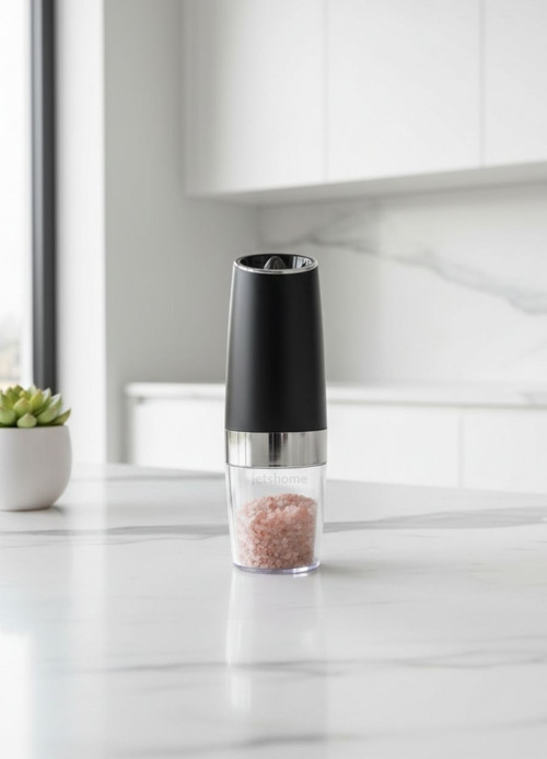 Sensörlü Otomatik Tuz ve Karabiber Değirmeni – LED Işıklı ve 5 Kademeli Seramik Öğütücü