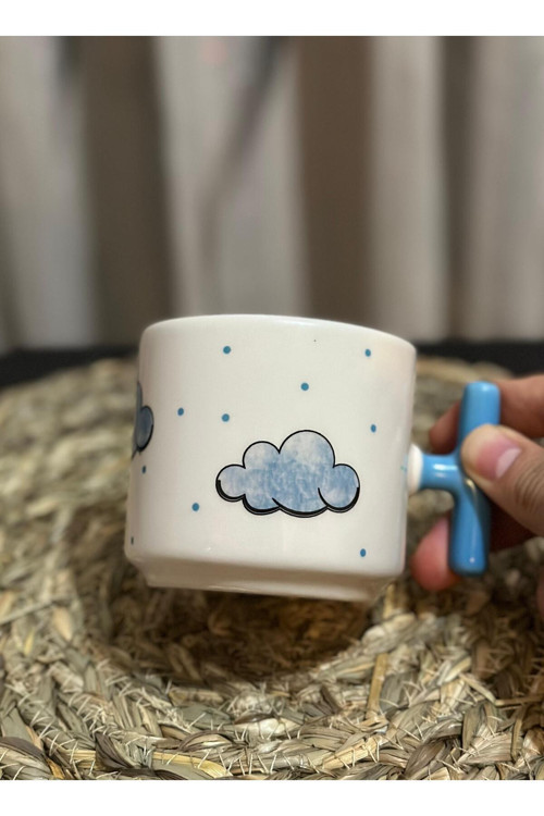 Bulut/Cloud Desen Kupa/Mug 2'Li