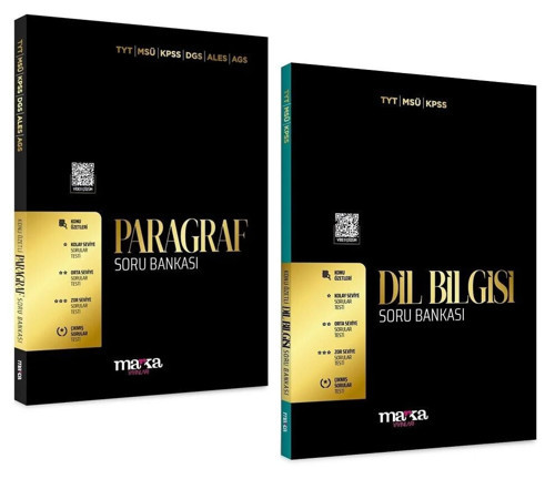 Marka 2026 KPSS TYT MSÜ DGS ALES MEB-AGS Paragraf + Dil Bilgisi Soru Bankası Çözümlü 2 li Set Marka Yayınları
