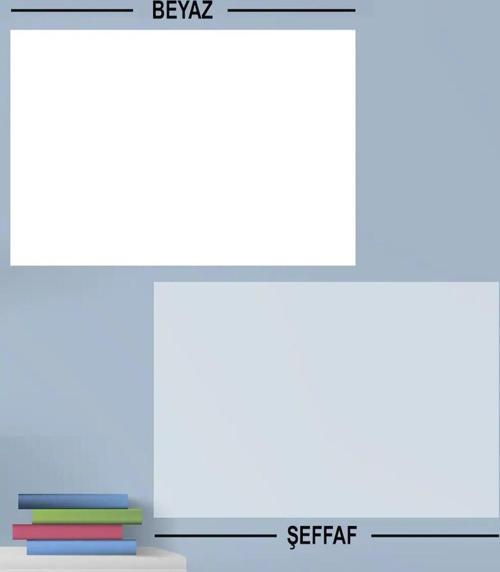 Akıllı Kağıt - 60x100 Cm 1 Şeffaf+1 Beyaz, Yeri Değiştirilebilir, Taşınabilir, Pratik Yazı Tahtası