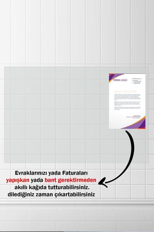 Akıllı Kağıt - 60x100 Cm Şeffaf 5 Adet, Not Belge Fotoğraf Tutucu Özellikli, Sihirli Inovatif Pano