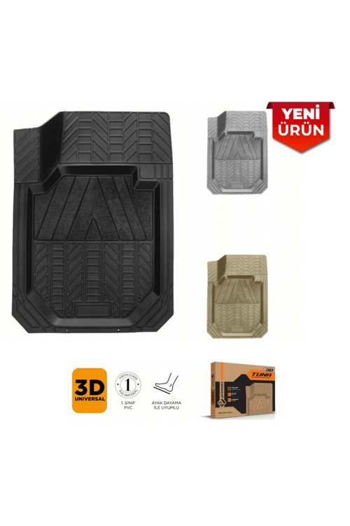 Tuna Serisi Universal Oto Paspas, Kaymaz Tabanlı Araba Paspası