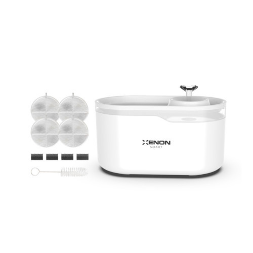 Akıllı Otomatik Ultra Sessiz Su Pınarı Led Işıklı Su Şelalesi ve Yedek Filtre 2'li Pet Seti