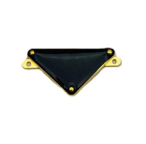 Çanta Aksesuar 3.5x2 Cm Üçgen Metal Plaka Etiket Süs Gold Metalli
