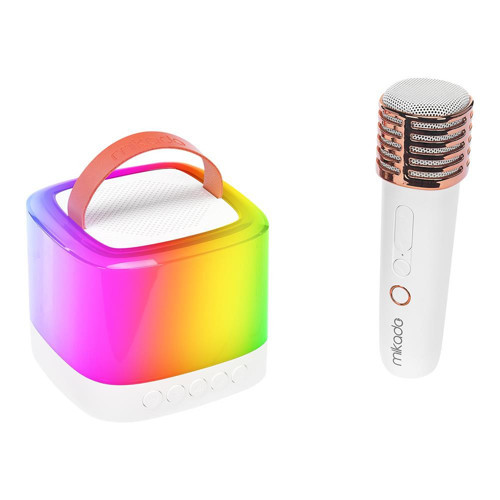 MD-27BT Naos Krem USB+TF+Bluetooth Wireless Karaoke Mikrofonlu 5W 800mAh Taşınabilir Speaker