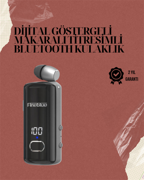 popüler Su Geçirmez Fineblue F580 Kulaklık – Dijital Ekranlı, Klipsli 2026
