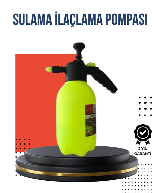 Ayarlı Nozullu 2L Basınçlı El Püskürtücü Jant Cam Temizlik Cila İçin