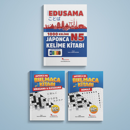 Edusama Japonca N5 Kelime Geliştirme Seti 3'lü Kitap