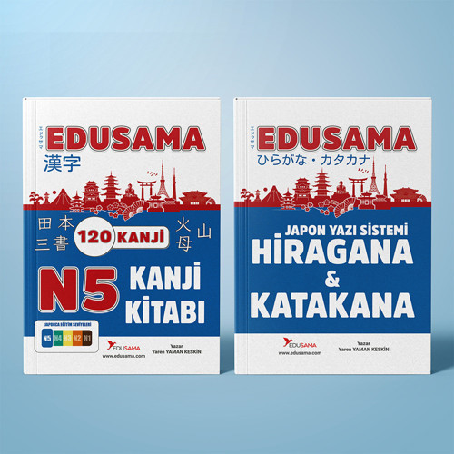 Edusama Japonca N5 Yazı Sistemi Seti 2'li Kitap