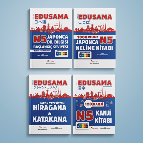 Edusama Japonca N5 Eğitim Seti 4'lü Set