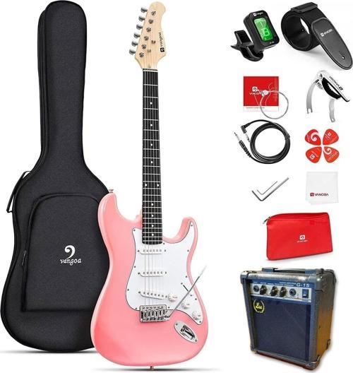 Elektro Gitar Seti Pink