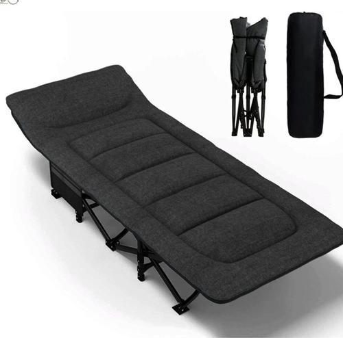 Konfor Ultralight Kampet Portatif Kamp Yatağı Siyah - 190 x 68 x 35 cm