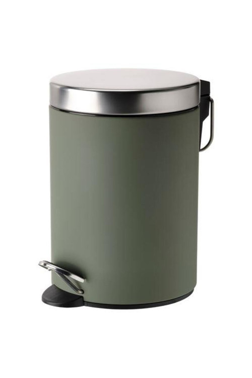 Çöp Kutusu Haki Renk ,Meridyendukkan 24 Cm Banyo Çöp Kovası