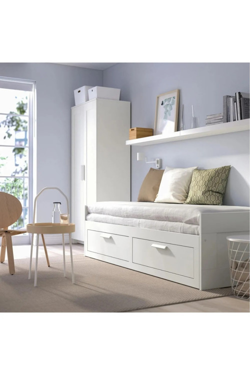 Nemostore Modern Brımnes Divan, Beyaz,Ve Saklama Alanı 80X200 Cm,