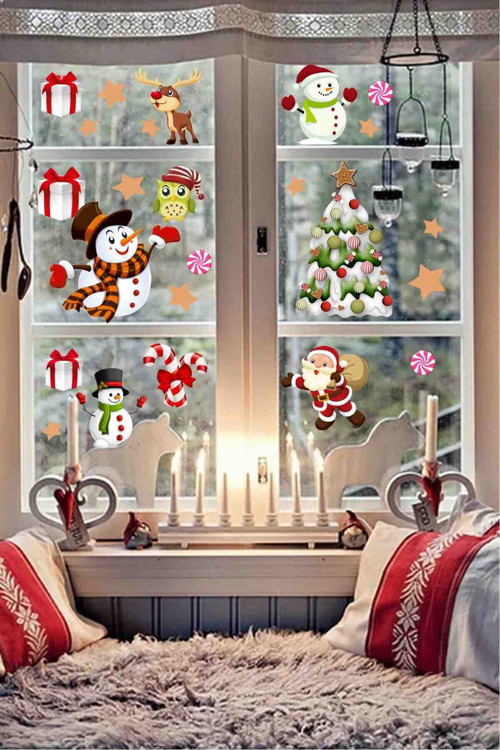 Kardan Adamlar 2023 Yılbaşı Sticker Yeni Bebek Ve Çocuk Odası Dekoratif Yılbaşı Sticker Seti