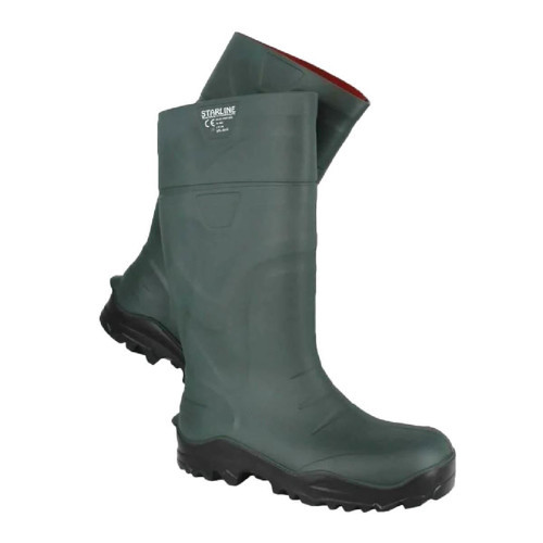 STL-9910 S5 SRC PU Antistatik Haki Çizme Çelik Burun Çelik Ara Taban