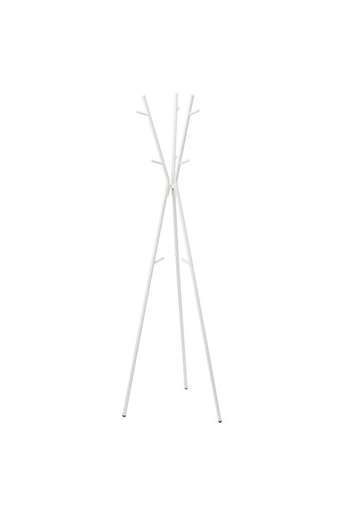 Ayaklı Vestiyer-Askılık Beyaz Renk, 169 Cm Metal Açık Elbise Askılığı