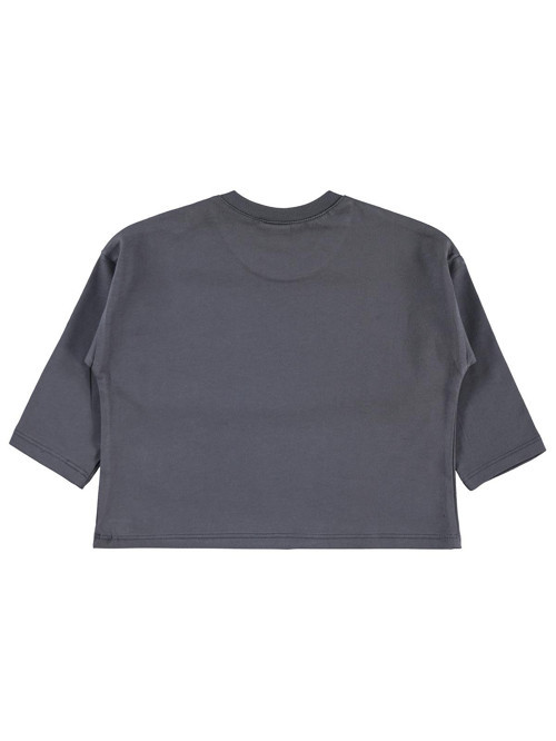 Basic 6-18 Ay Sweatshirt - Gri 6-9 Ay