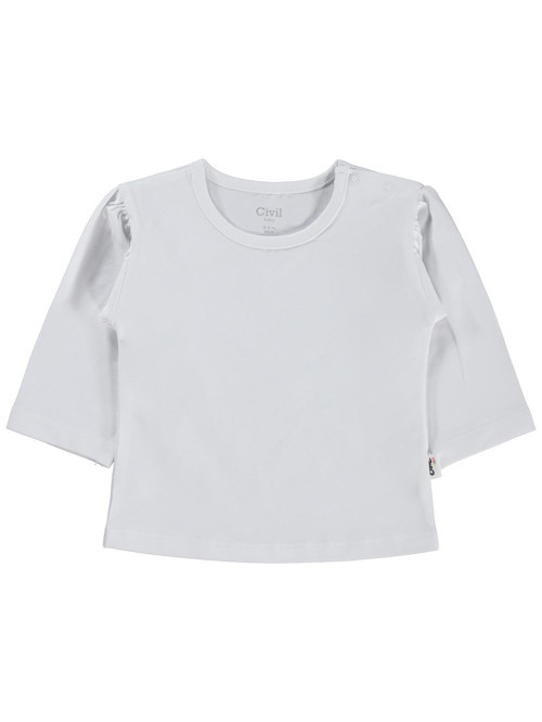 Düz Basic 6-18 Ay Sweatshirt - Beyaz 18-24 Ay