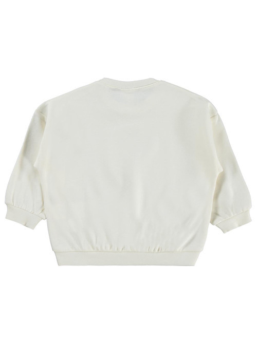 Little Explorer Baskılı 6-18 Ay Sweatshirt - Ekru 9-12 Ay