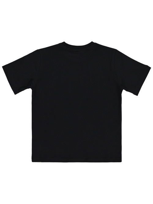 Basic Surf Etiketli 10-13 Yaş Tişört - Siyah 10-11 Yaş