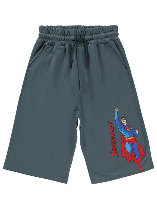 Süperman Baskılı 10-13 Yaş Kapri - Gri 13-14 Yaş