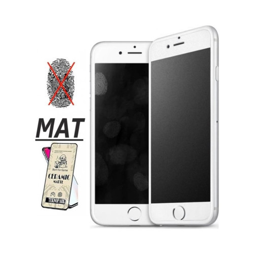 Iphone 8 Mat Ekran Seramik Tam Kaplayan Kırılmaz Cam Nano Ekran Koruyucu Beyaz