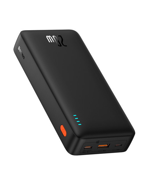 Baseus Airpow Hızlı Şarj Power Bank 20000mAh 20W, Siyah (USB to Type-C 50cm kablo dahil) 2