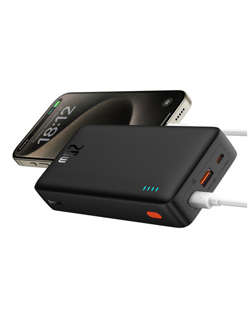 Baseus Airpow Hızlı Şarj Power Bank 20000mAh 20W, Siyah (USB to Type-C 50cm kablo dahil) 5