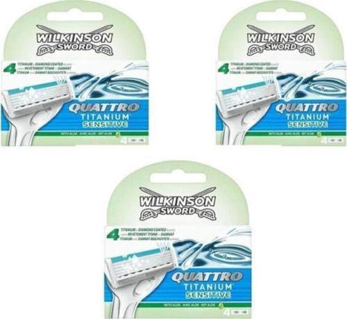 Quattro Titanium Sensıtıve 4 Yedek Kartuş 3 Paket