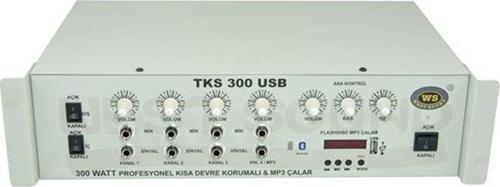 TKS 300 USB TR - 300W 6 Kanal Amfili Mikser