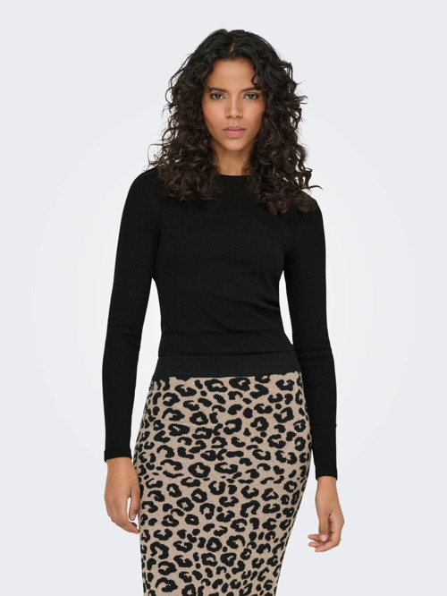 Onlval L/S O-Neck Top Kadın Uzun Kollu T-Shirt 15371305