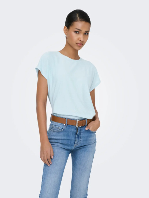 Onlmolly S/S O-Neck Dobby Top Jrs Kadın T-Shirt 15368563