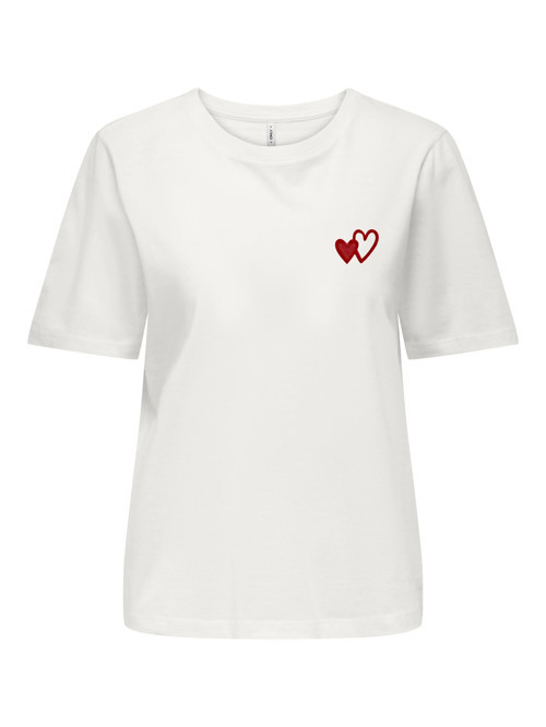 Onlhappy S/S Emb Top Jrs Kadın T-Shirt 15370117