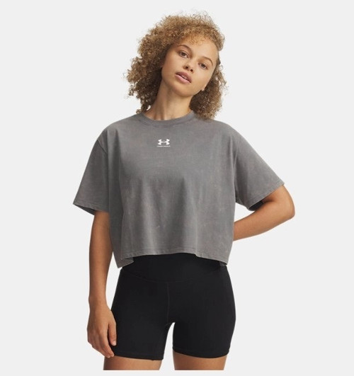 Ua Rival Boxy Tee Wash Kadın Crop T-Shirt 6011065-709